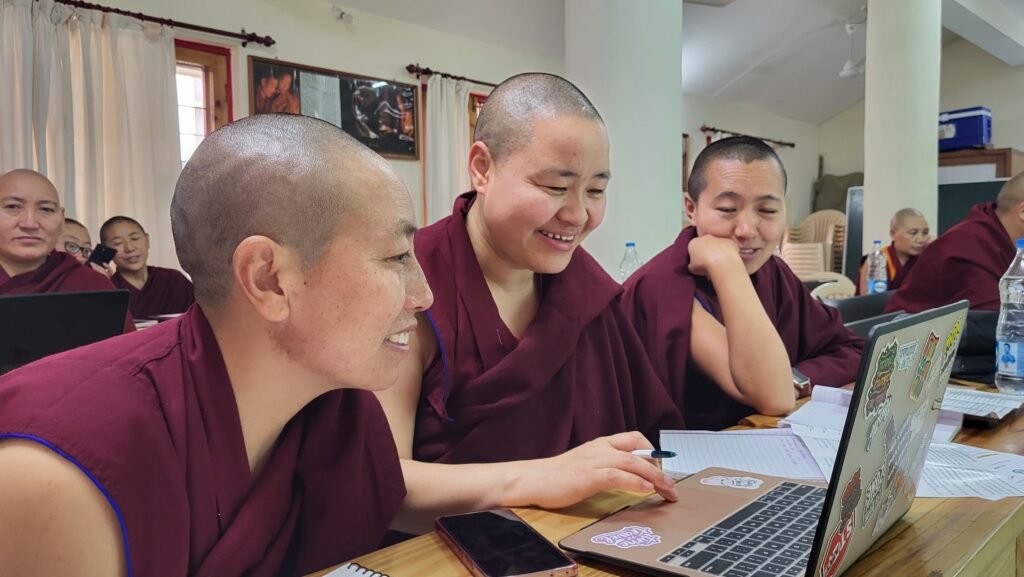 Empowering the community: 24 nuns from Dolmaling Nunnery engaged in a comprehensive two-day digital literacy workshop.