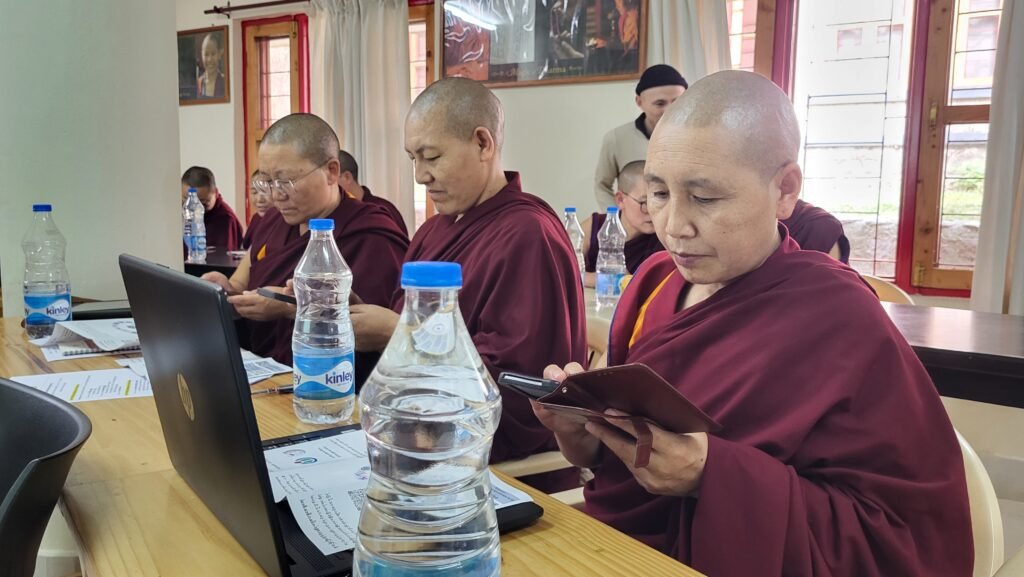Empowering Buddhist Nuns: 24 nuns from Dolmaling Nunnery engaged in a comprehensive two-day digital literacy workshop.