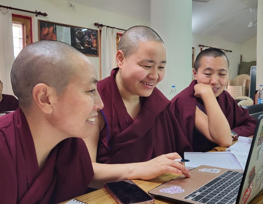 Empowering the community: 24 nuns from Dolmaling Nunnery engaged in a comprehensive two-day digital literacy workshop.